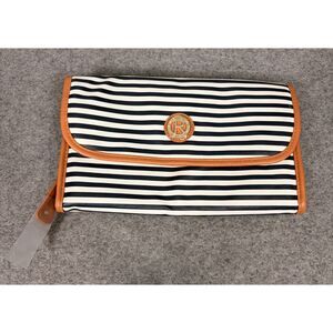 Kenneth Cole Reaction Hanging Travel Kit Navy Black White Stripe Toiletry NWT